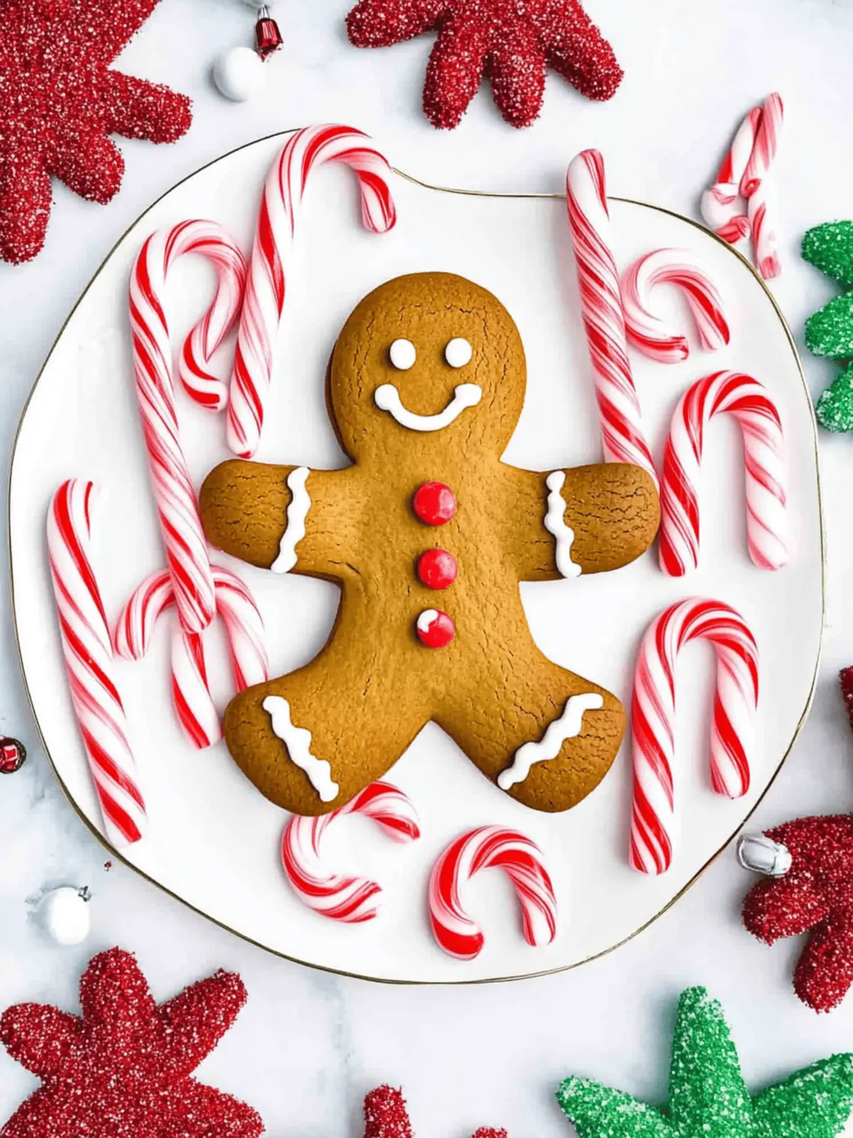 Gingerbread Holding Candy Canes: Holiday Fun for Kids 3 Gingerbread Holding Candy Canes