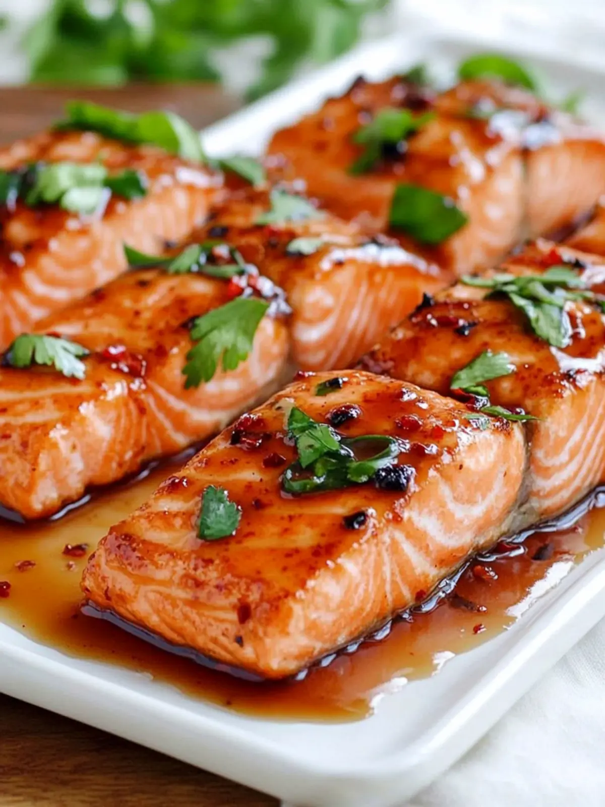 Broiled Salmon with Thai Sweet Chili Glaze in 30 Minutes 4 Broiled Salmon with Thai Sweet Chili Glaze