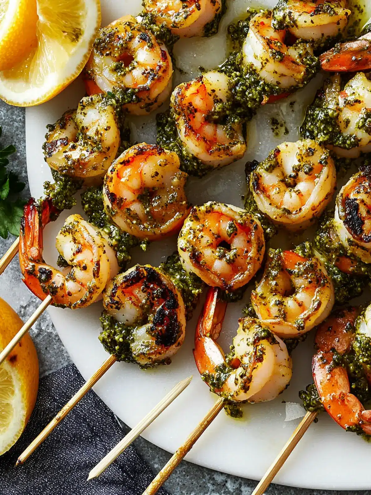 Grill Up Flavorful Pesto Shrimp Skewers in Just 25 Minutes 3 Pesto Shrimp Skewers