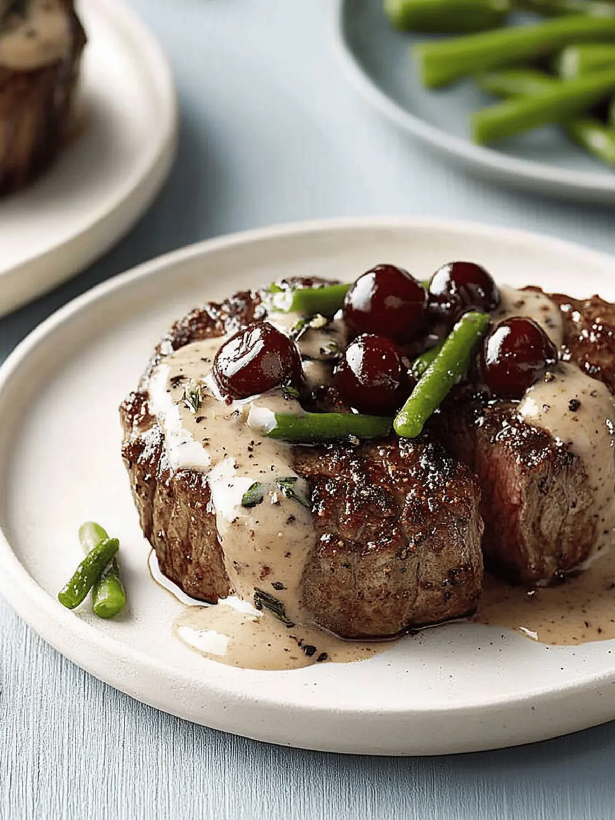 Spice-Crusted Steaks with Cherry Sauce for a Gourmet Touch 3 Spice-Crusted Steaks with Cherry Sauce
