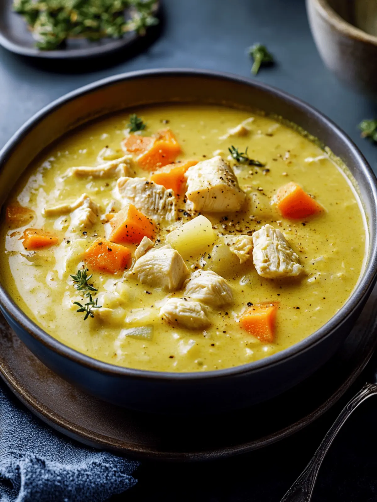 Creamy Indian-Spiced Mulligatawny Soup with Chicken and Apple Delight 4 Creamy Indian-Spiced Mulligatawny Soup with Chicken and Apple