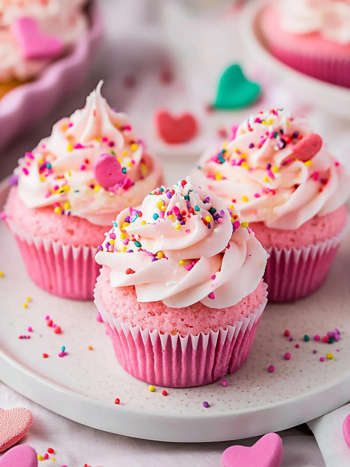Pink Velvet Funfetti Cupcakes: Sweet Love in Every Bite 3 Pink Velvet Funfetti Cupcakes