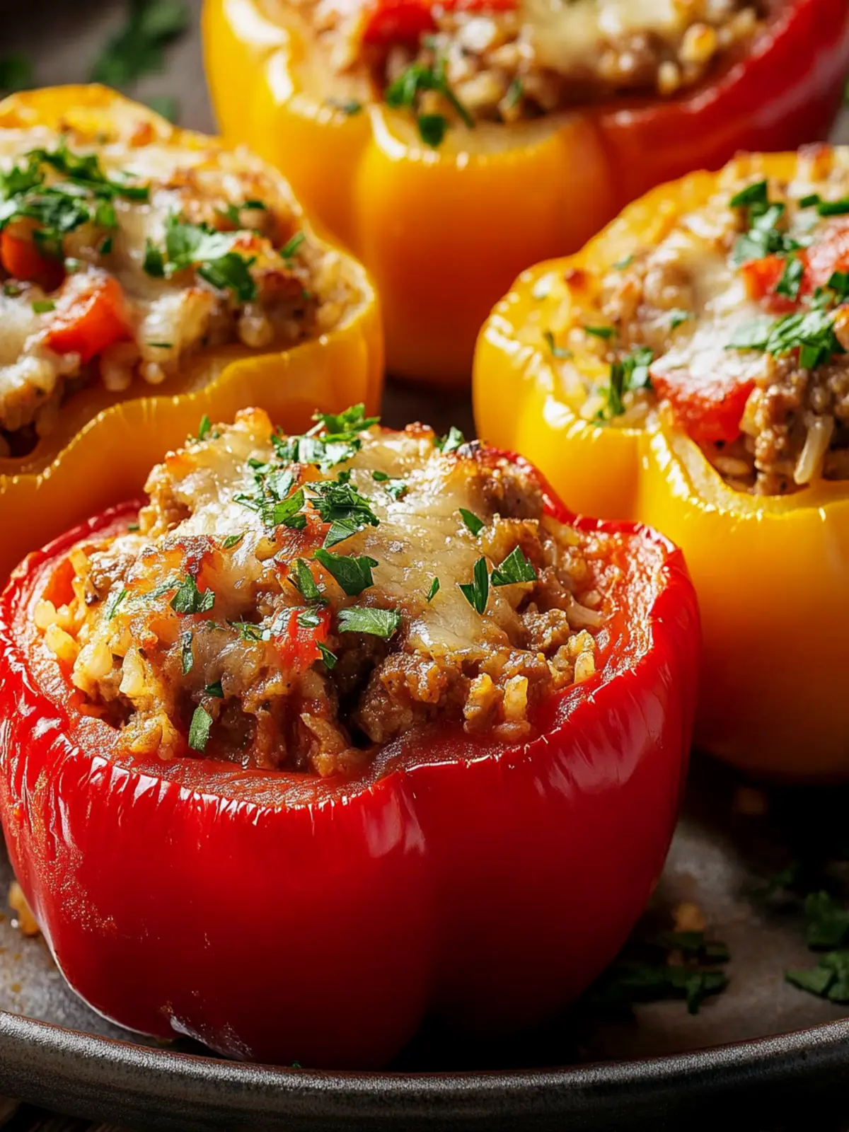 Savory Bell Peppers with Meat & Rice Filling You'll Love 4 Bell Peppers with Meat & Rice Filling