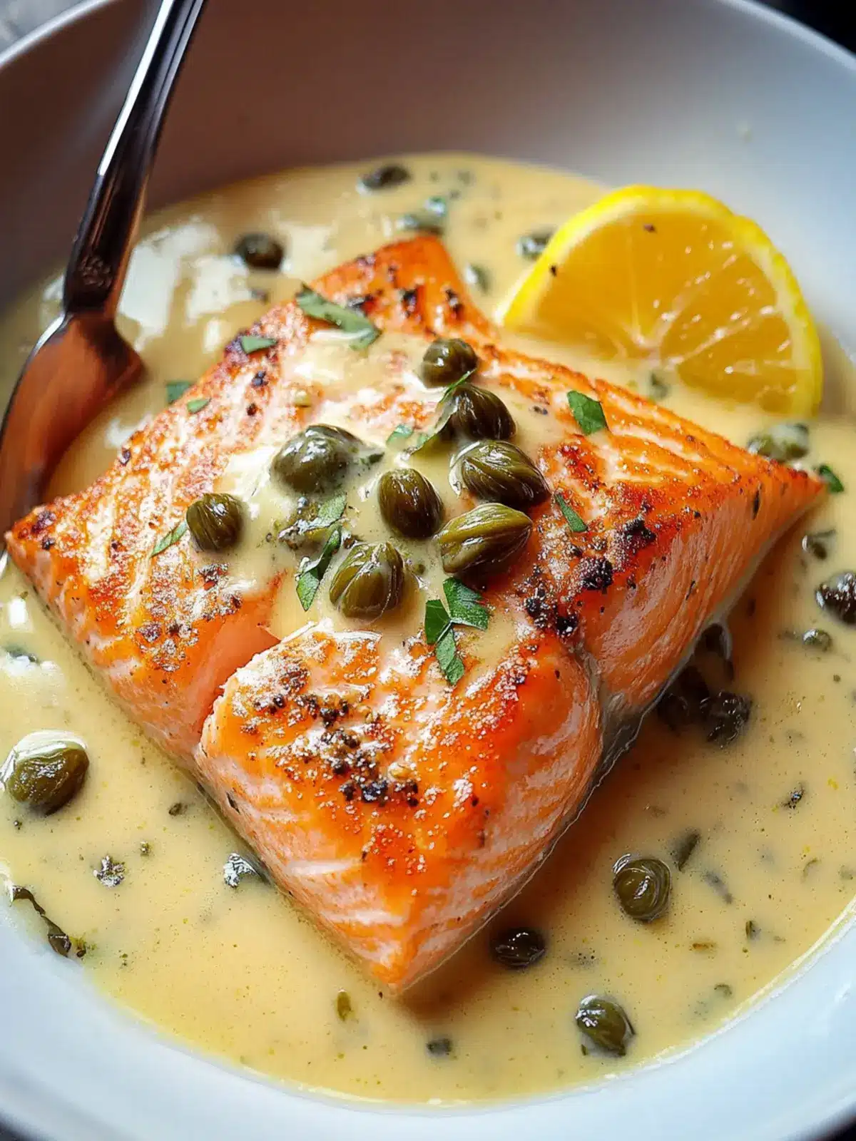 Easy Salmon with Capers Cream Sauce for Effortless Elegance 2 Salmon with Capers Cream Sauce