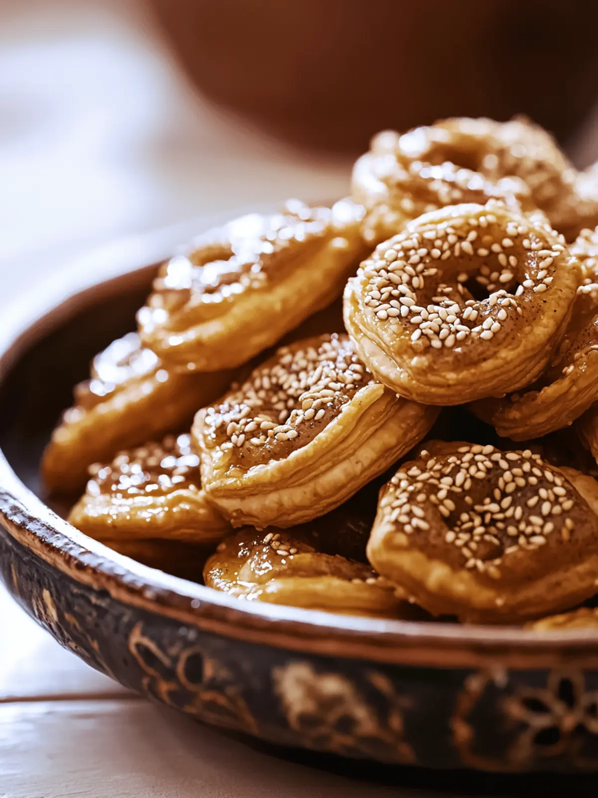Delicious Moroccan Chebakia: Sweet Honey Pastry Magic 3 Moroccan Chebakia (Sesame and Honey Pastry)
