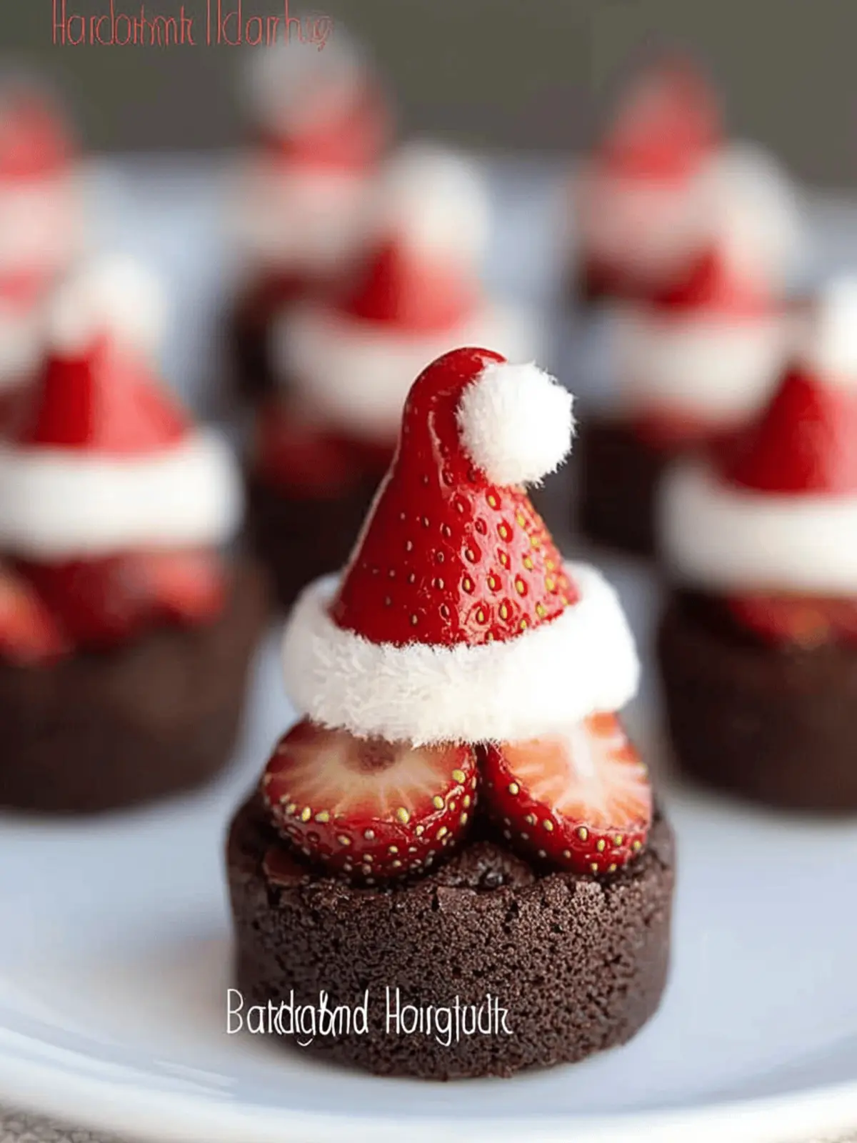 Delicious Strawberry Santa Hat Brownie Bites in Minutes 4 Strawberry Santa Hat Brownie Bites