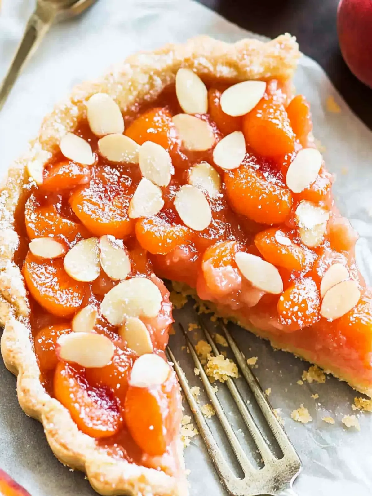 Delicious Apricot Almond Tart with Buttery Crumble Magic 3 Apricot Almond Tart