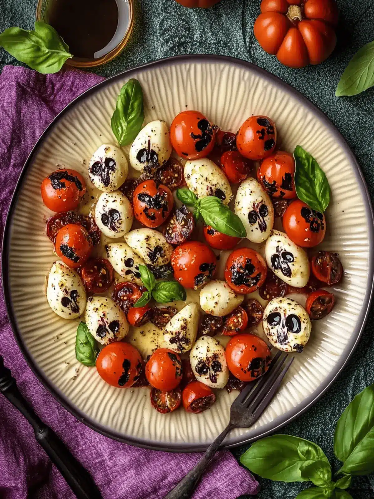 Hauntingly Delicious Halloween Caprese Salad Recipe 4 Halloween Caprese Salad