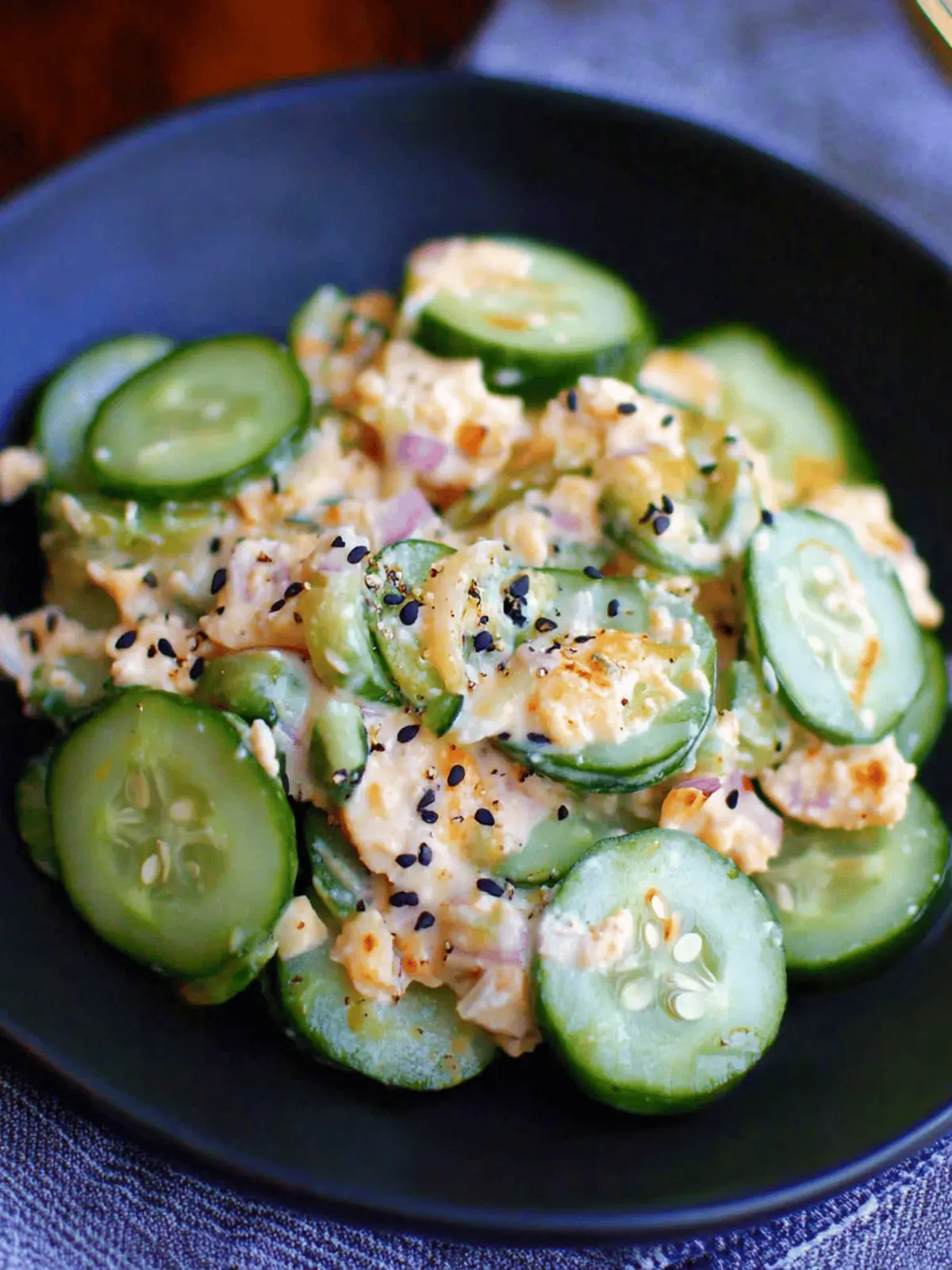 Jalapeno Popper Cucumber Salad: A Zesty Low-Carb Treat 4 Jalapeno Popper Cucumber Salad