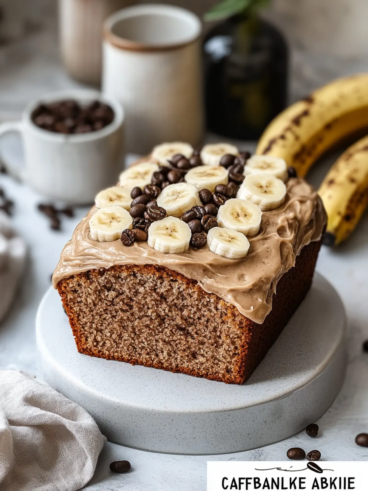 Indulge in Coffee Banana Bread with Espresso Frosting Bliss 4 Coffee Banana Bread with Espresso Frosting