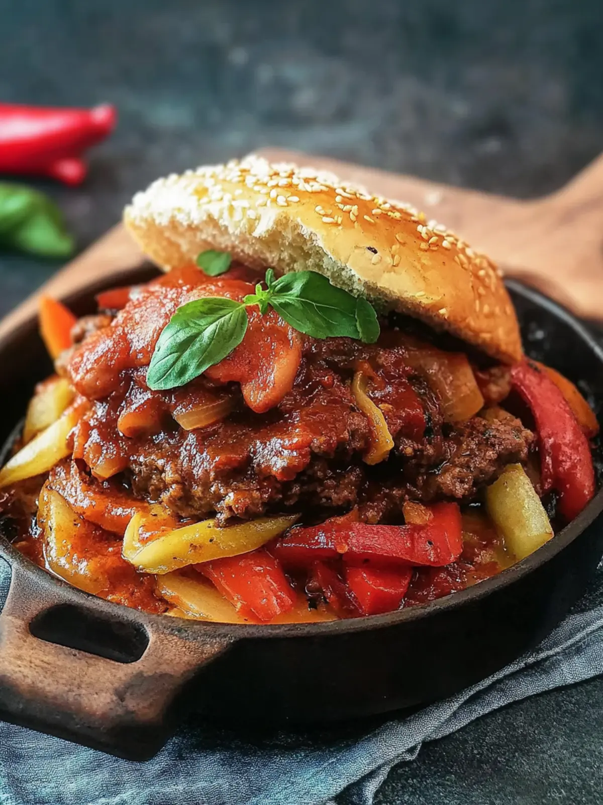 Mouthwatering Stewed Burgers with Savory Veggies Delight 4 Stewed Burgers