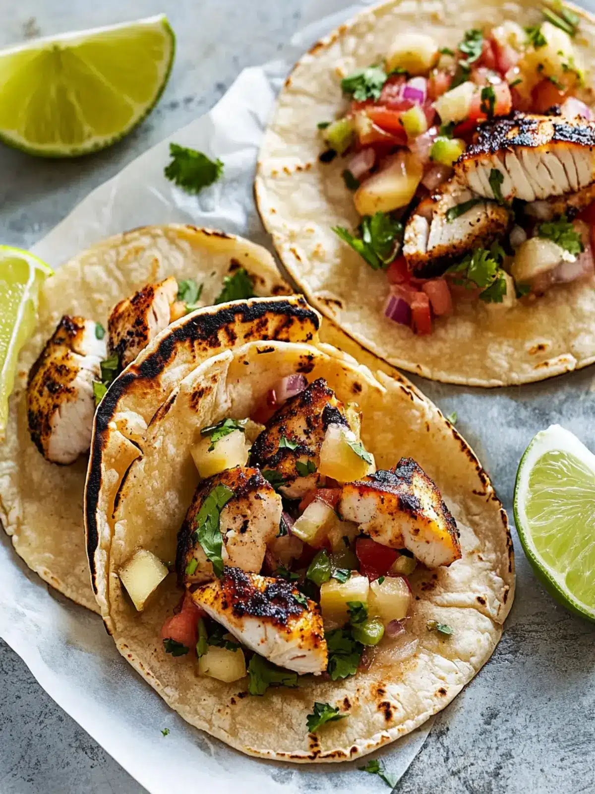 Zesty Mahi Mahi Tacos with Pineapple-Jalapeño Salsa Delight 3 Mahi Mahi Tacos
