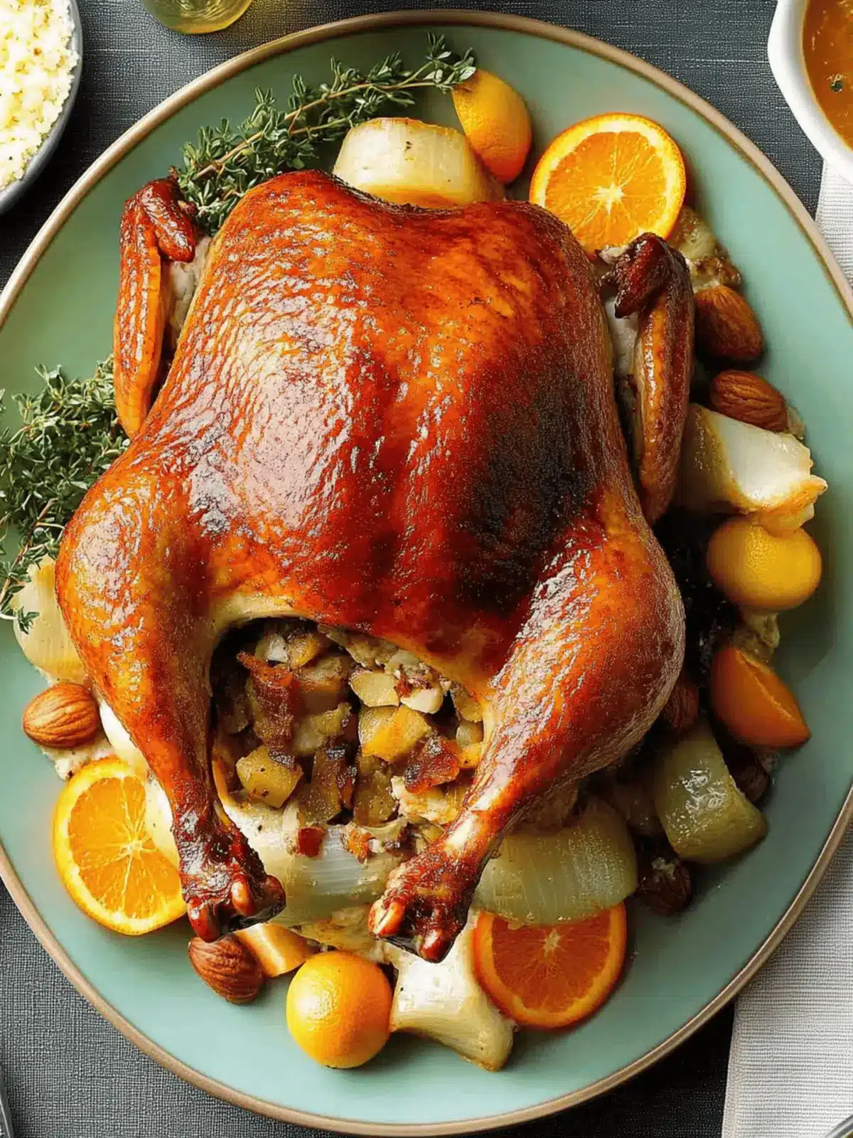 Savory Duck with Orange Hazelnut Stuffing for Holiday Joy 4 Duck with Orange Hazelnut Stuffing