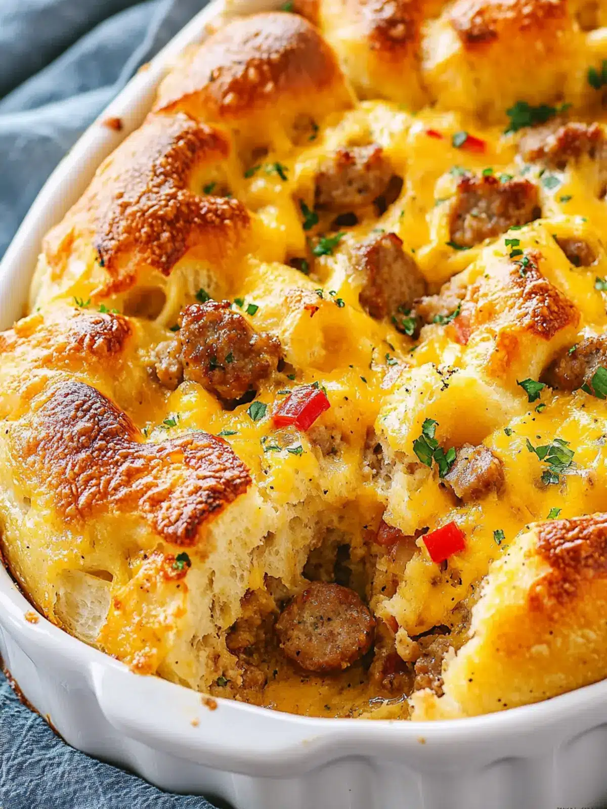 Satisfy Mornings with Bagel Bake and Cheddar Sausage Delight 4 Bagel Bake with Sausage and Cheddar
