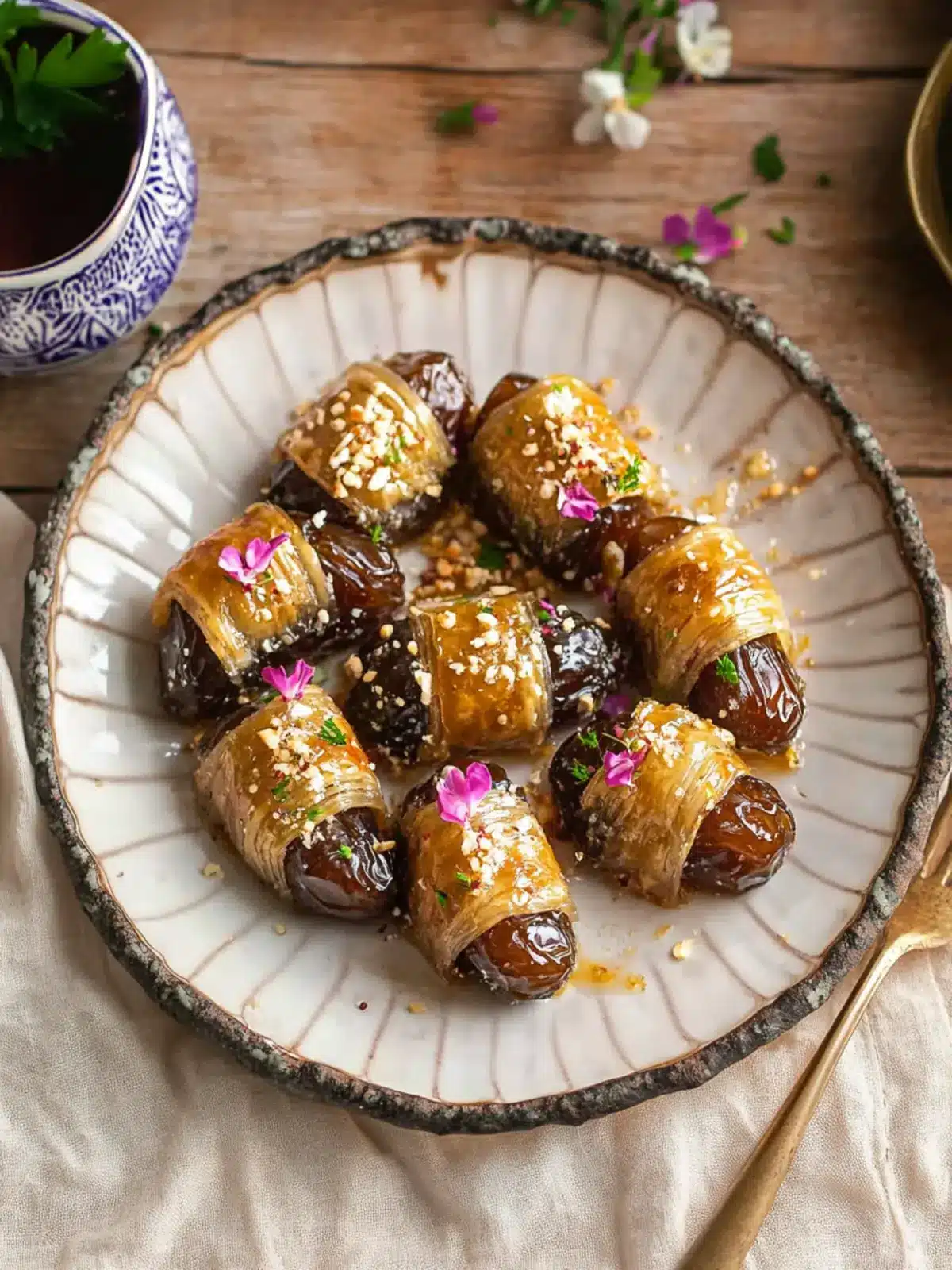 Indulge in Stuffed Dates (Baklava-Style) for Sweet Bliss 3 Stuffed Dates (Baklava-Style)