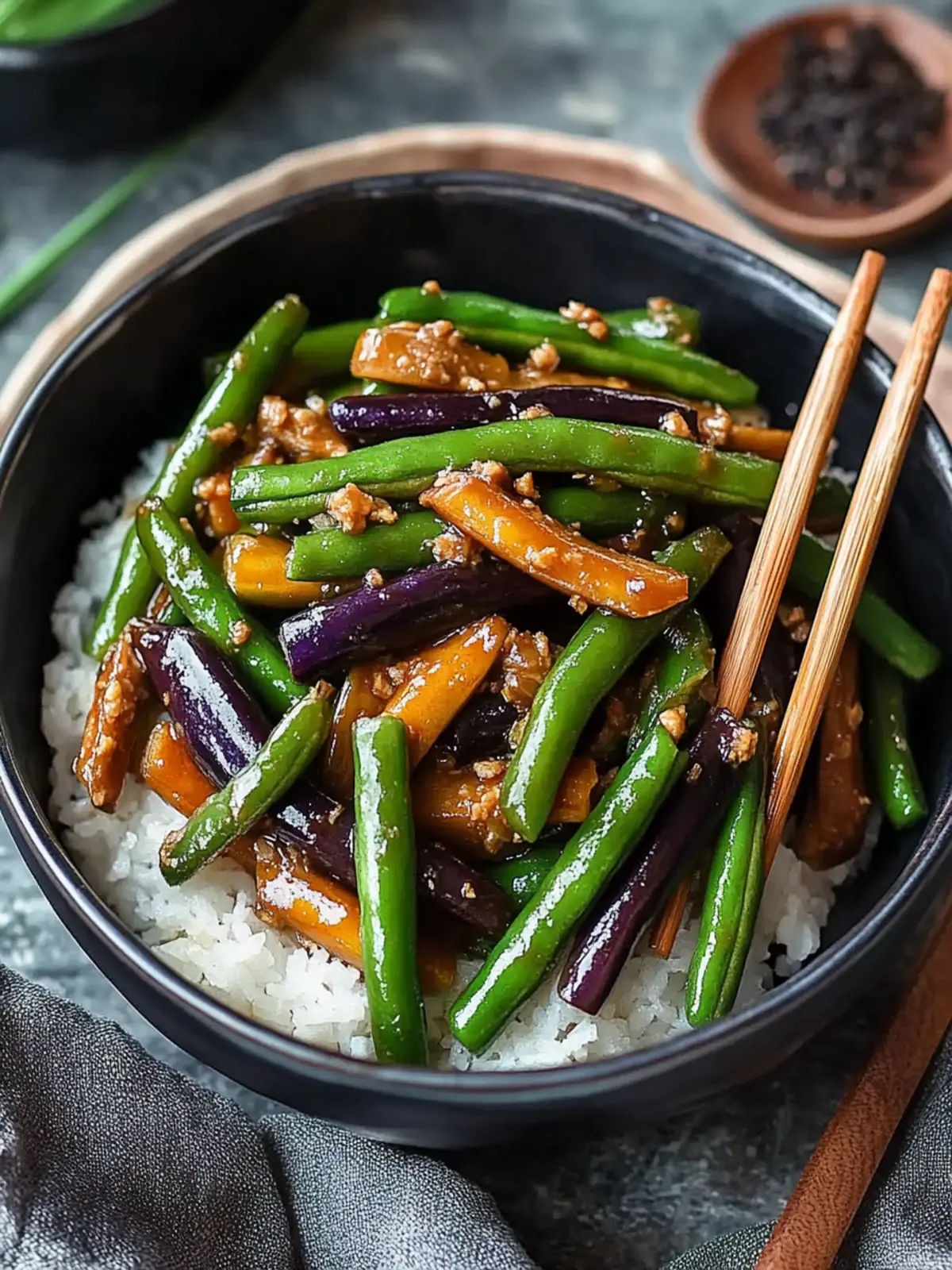 Savor the Flavor: Quick Chinese Stir-Fried Eggplant & Green Beans 3 Savor the Flavor: Chinese Stir-Fried Eggplant and Green Beans