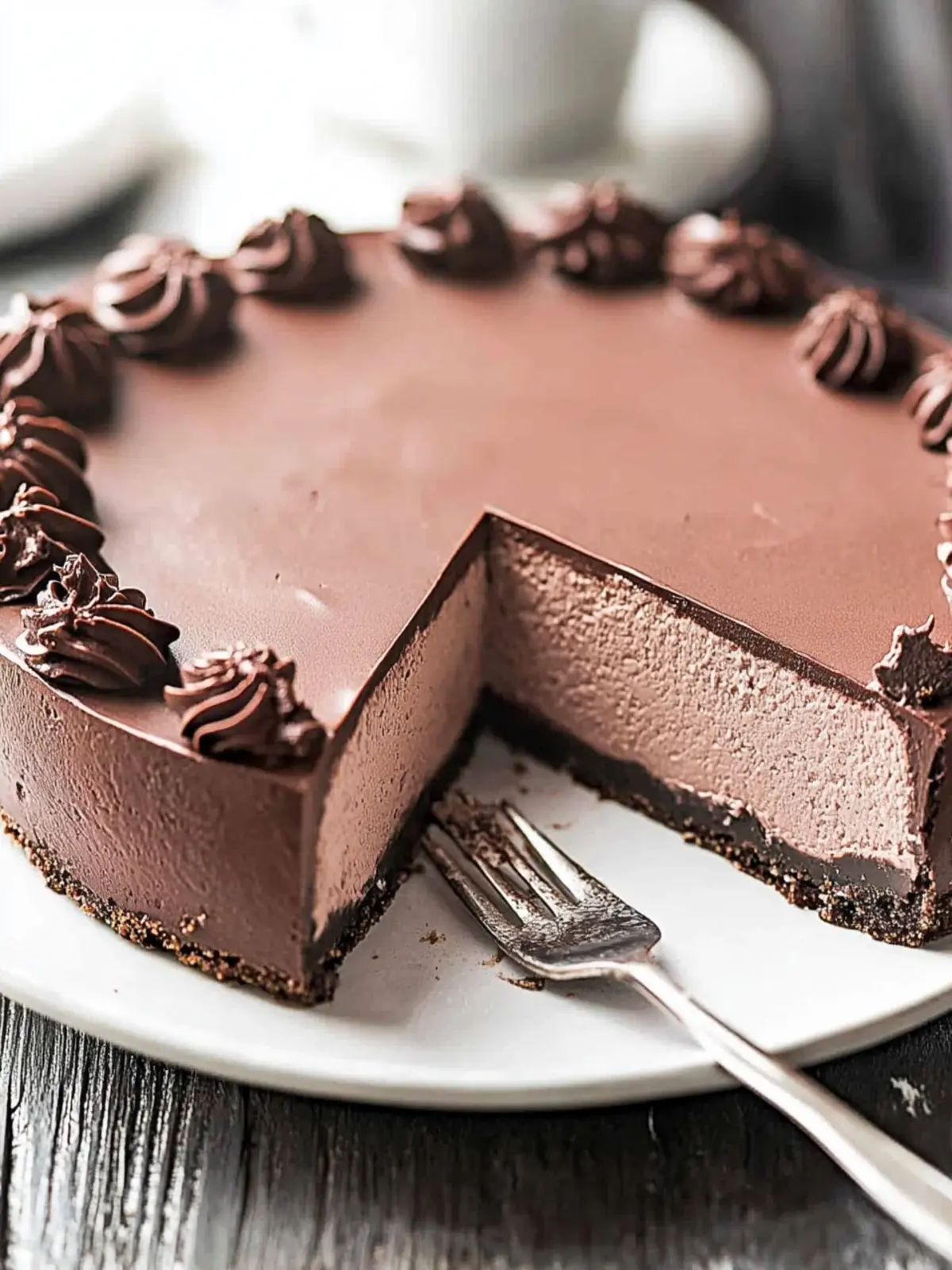 Decadent No Bake Chocolate Cheesecake That's Easy to Make 3 No Bake Chocolate Cheesecake