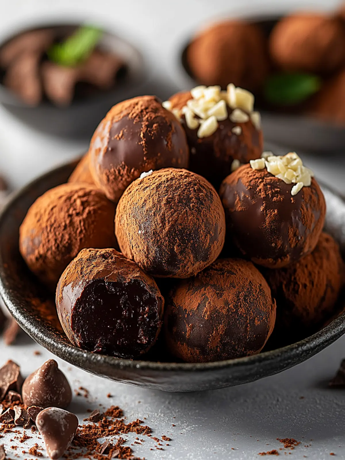 Decadent Hand-Rolled Chocolate Truffles for Easy Indulgence 3 Decadent Hand-Rolled Chocolate Truffles with Creamy Ganache