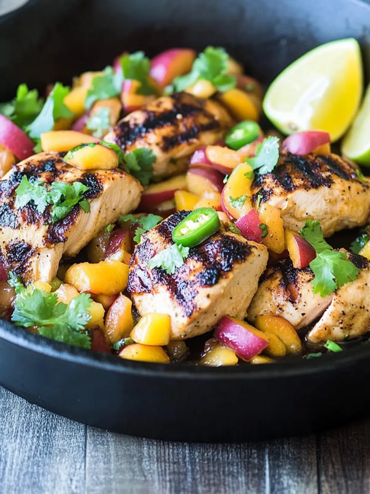 Grilled Chicken with Peach Jalapeño Salsa for a Summer Zing 2 Grilled Chicken with Peach Jalapeño Salsa