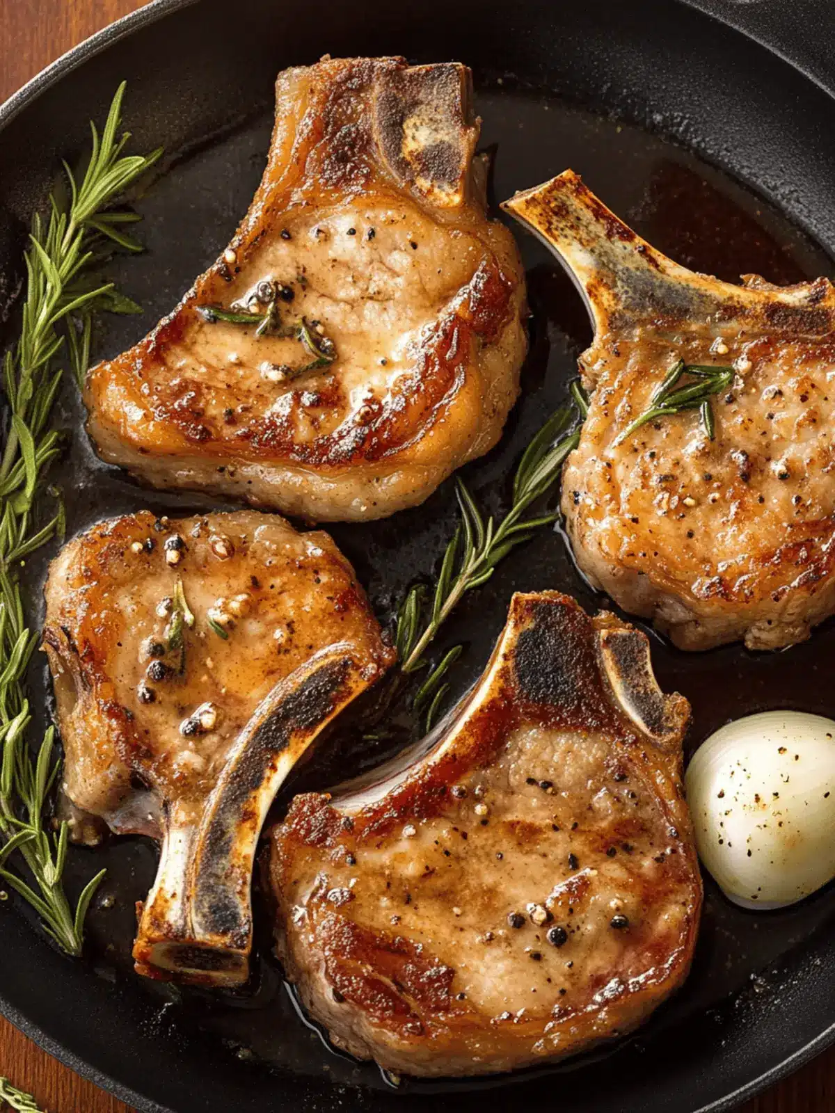 Garlic Rosemary Pork Chops in 25 Minutes for a Flavor Explosion 3 Pork Chops