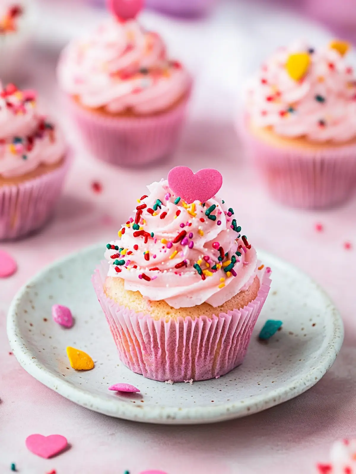Pink Velvet Funfetti Cupcakes: Sweet Love in Every Bite 4 Pink Velvet Funfetti Cupcakes