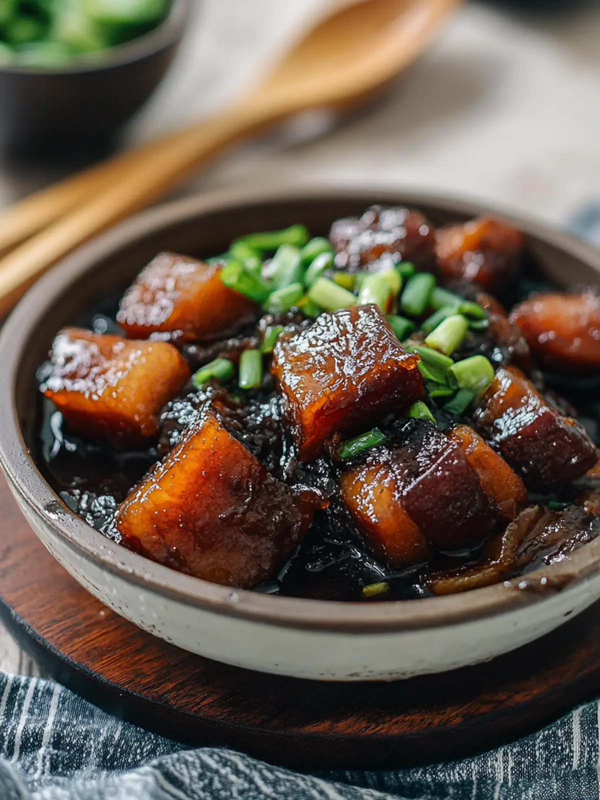 Savor Braised Pork Belly with Meigan Cai: Festive Comfort Food 4 Braised Pork Belly with Meigan Cai (æ¢
å¹²èçè)
