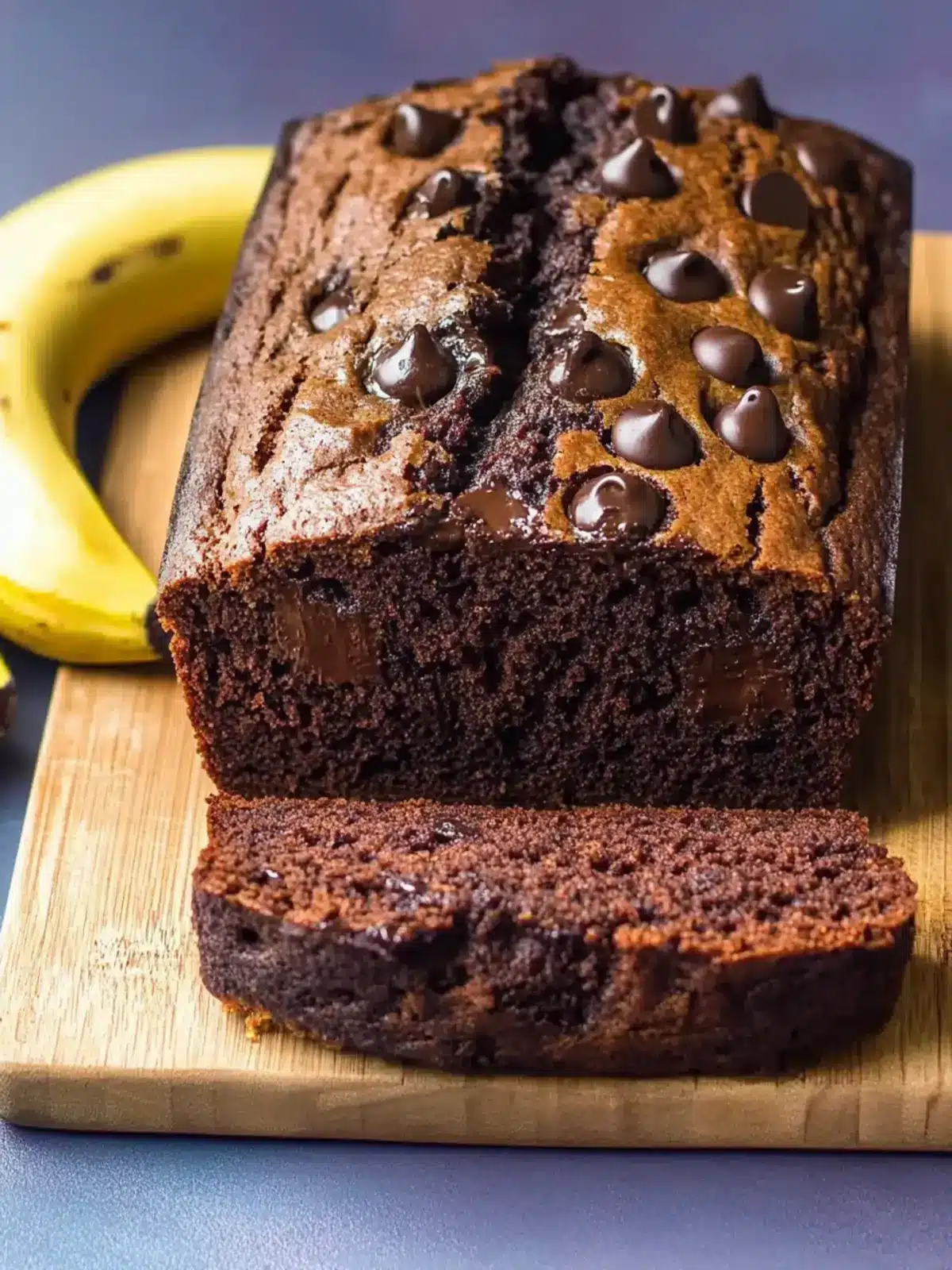 Decadent Chocolate Chocolate Chip Sour Cream Banana Bread Recipe 3 Chocolate Chocolate Chip Sour Cream Banana Bread