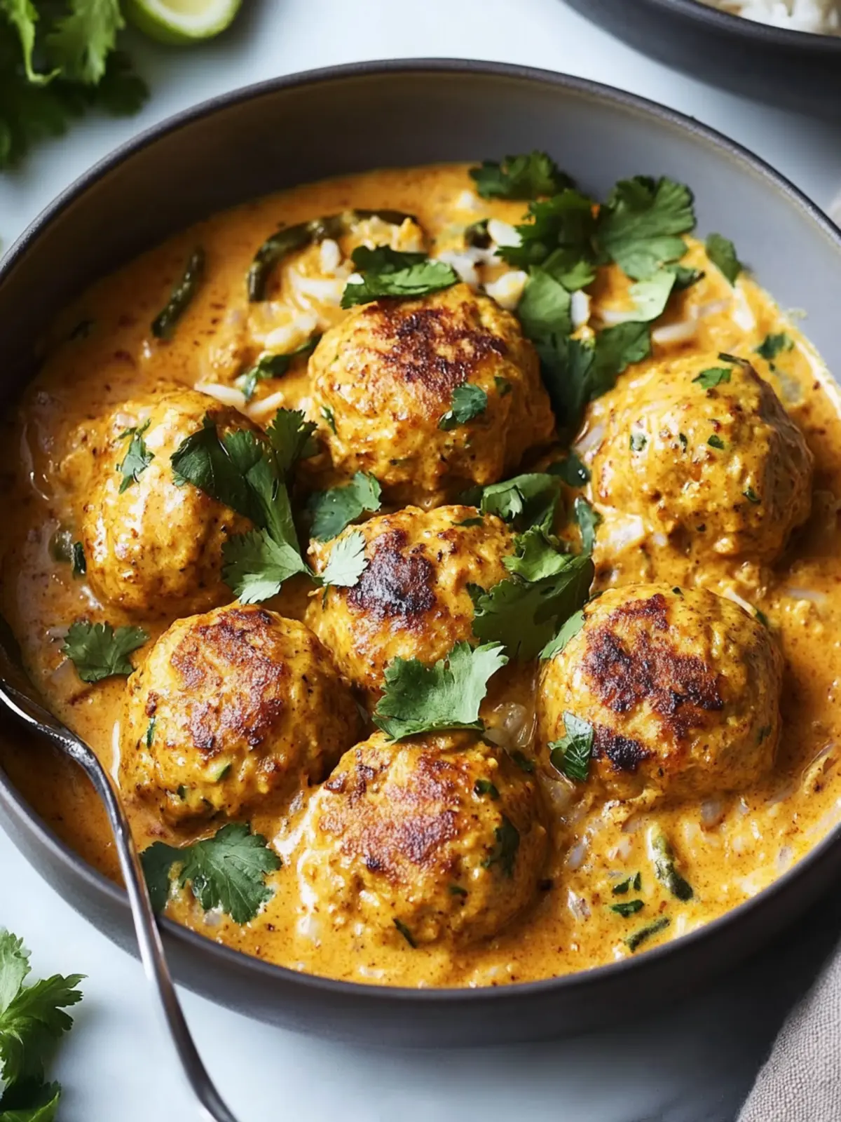 Coconut Curry Chicken Meatballs That'll Spice Up Dinner! 4 Coconut Curry Chicken Meatballs