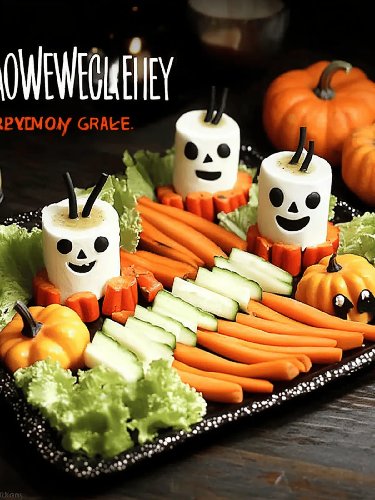 Spooky Halloween Veggie Tray Appetizer Trio Recipe to Impress! 4 Halloween Veggie Tray Appetizer Trio Recipe