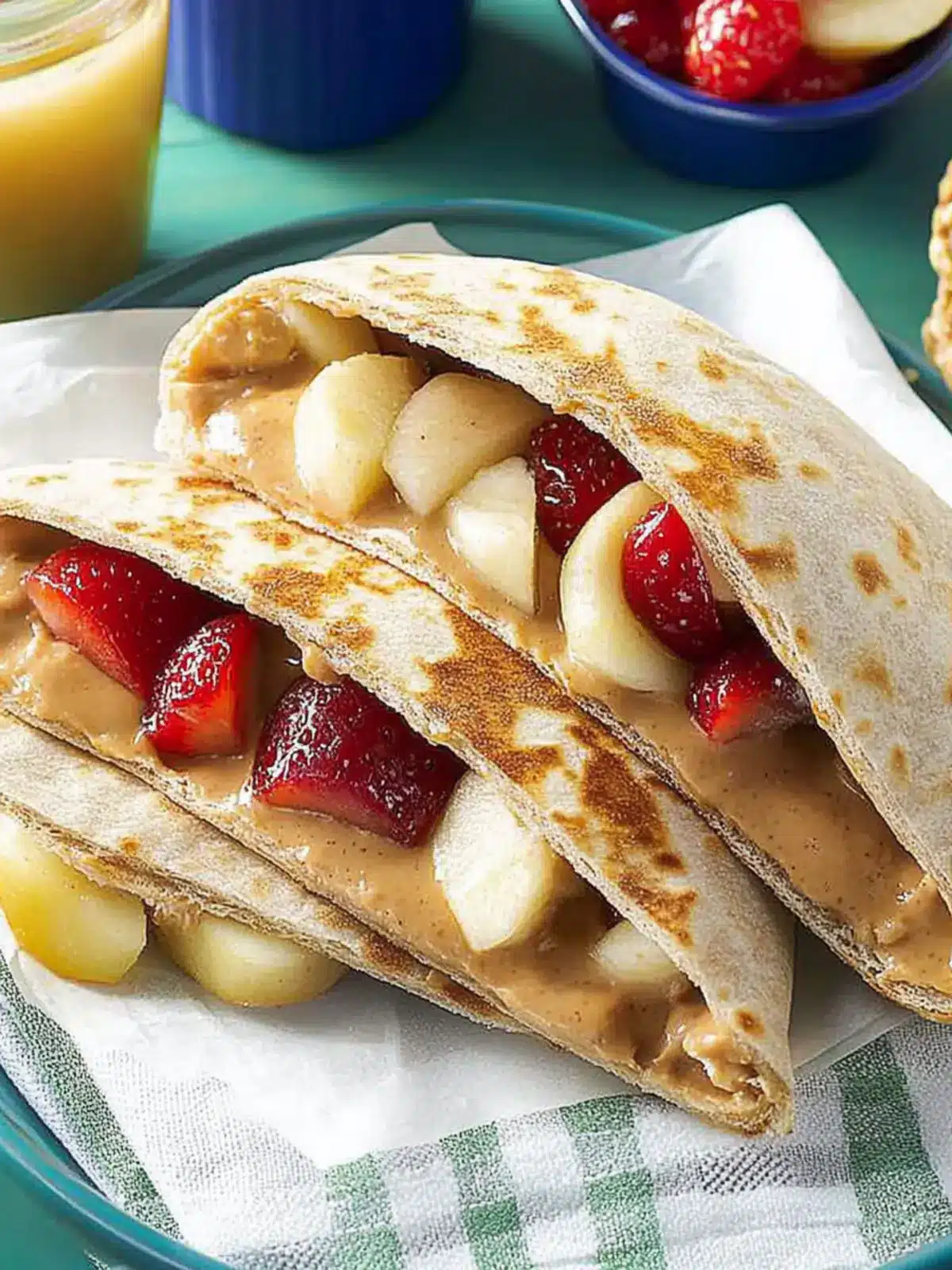 Fruity Peanut Butter Pitas: A Quick Snack Your Family Will Love 4 Fruity Peanut Butter Pitas