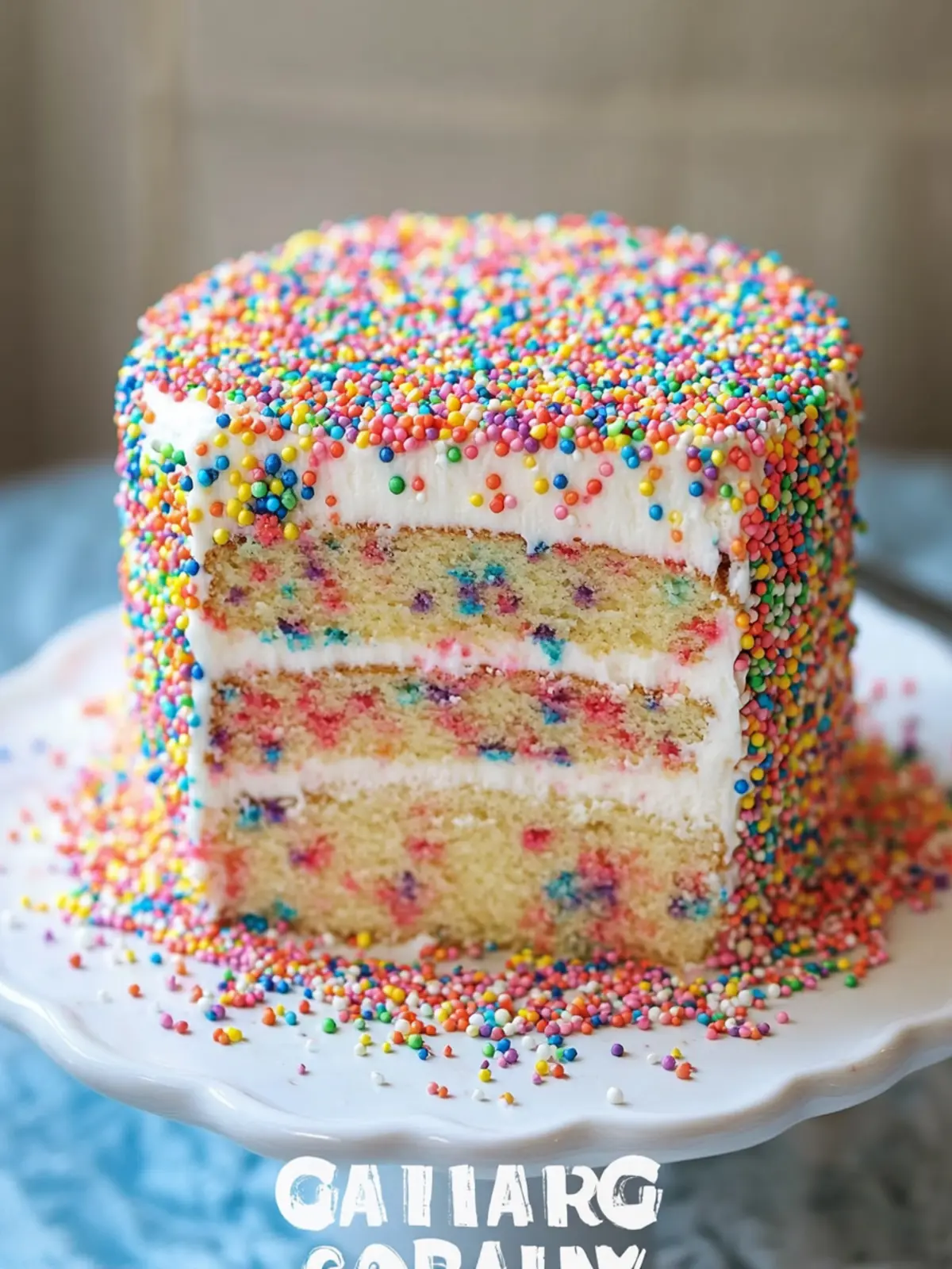 Colorful Rainbow Sprinkle Cake Recipe That Wows Every Party 3 Rainbow Sprinkle Cake