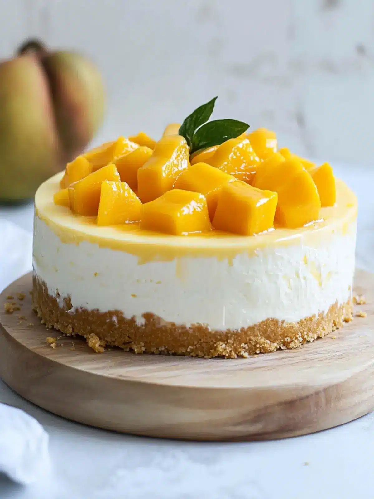 Creamy and Indulgent No Bake Mango Cheesecake for Summer Bliss 2 Creamy and Indulgent No Bake Mango Cheesecake