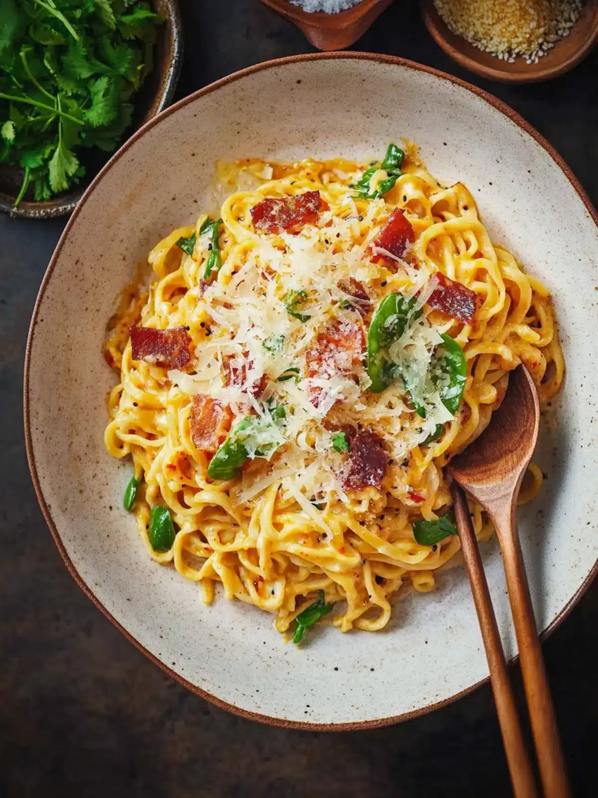 Creamy Gochujang Ramen Carbonara: Bold Flavor in Every Bite 2 Creamy Gochujang Ramen Carbonara