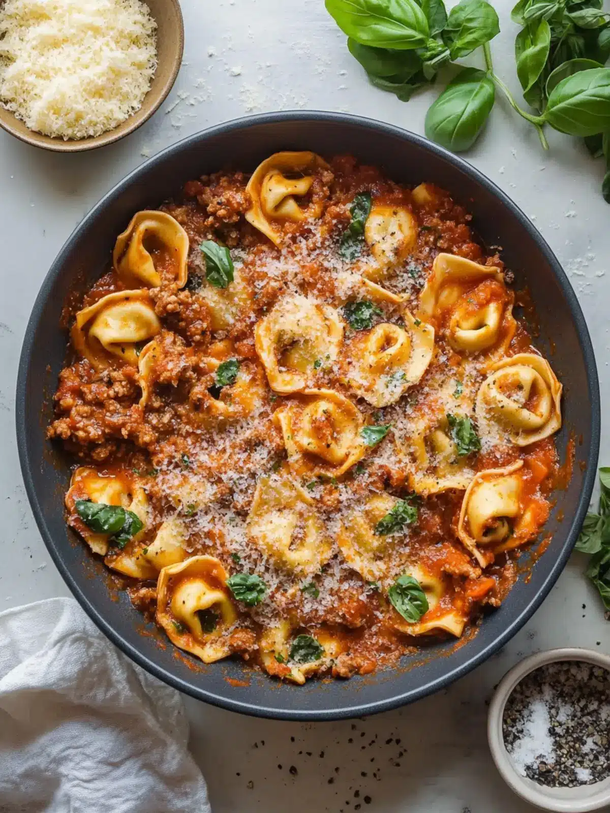 Baked Tortellini with Meat Sauce: Easy Comfort in Minutes 2 Baked Tortellini with Meat Sauce