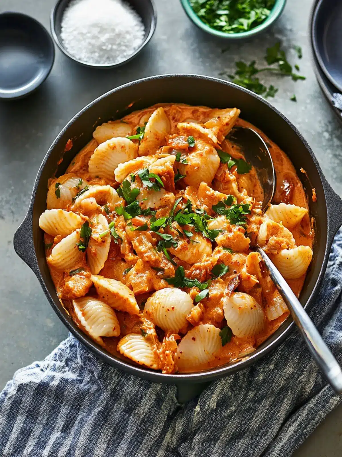One-Pot Creamy Kimchi Shells That Everyone Will Crave 3 One-Pot Creamy Kimchi Shells