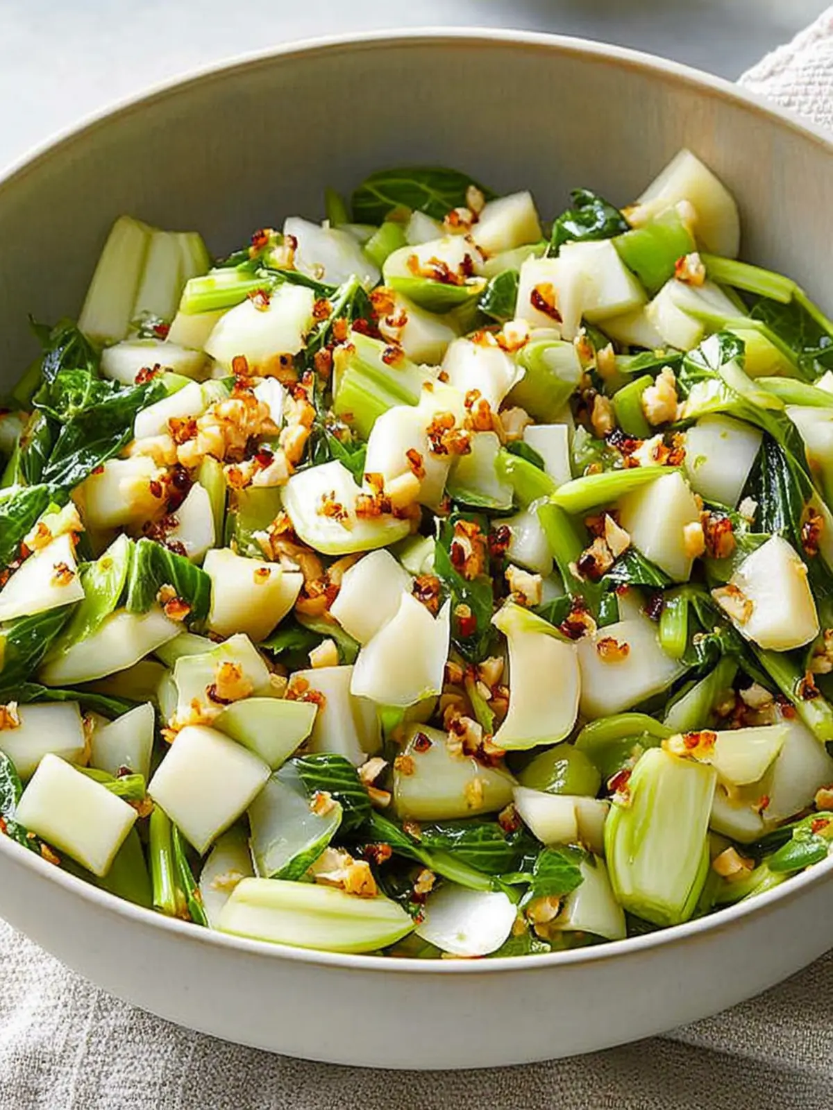 Refreshing Bok Choy Salad with Crunchy Noodles and Nuts 4 Bok Choy Salad