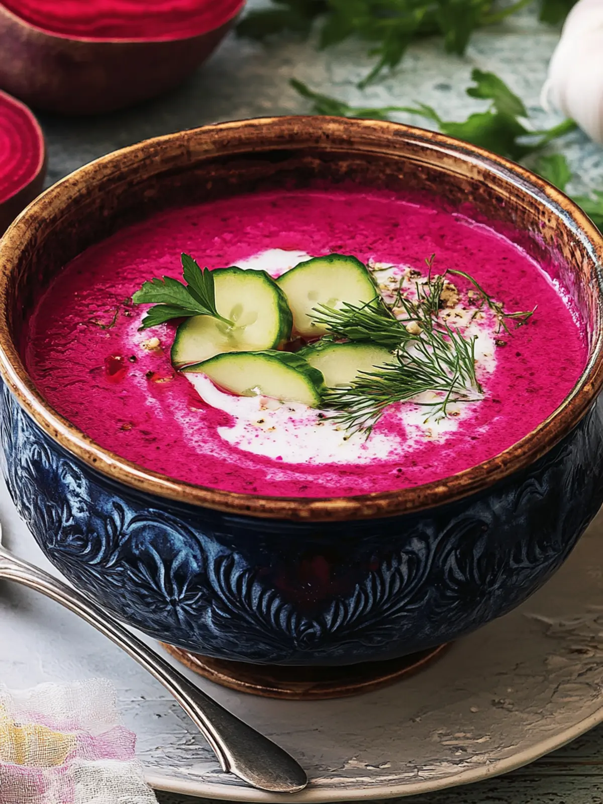 Enjoy Refreshing Latvian AukstÄ Zupa: Your New Summer Favorite 2 Latvian AukstÄ Zupa (Cold Beetroot Soup)