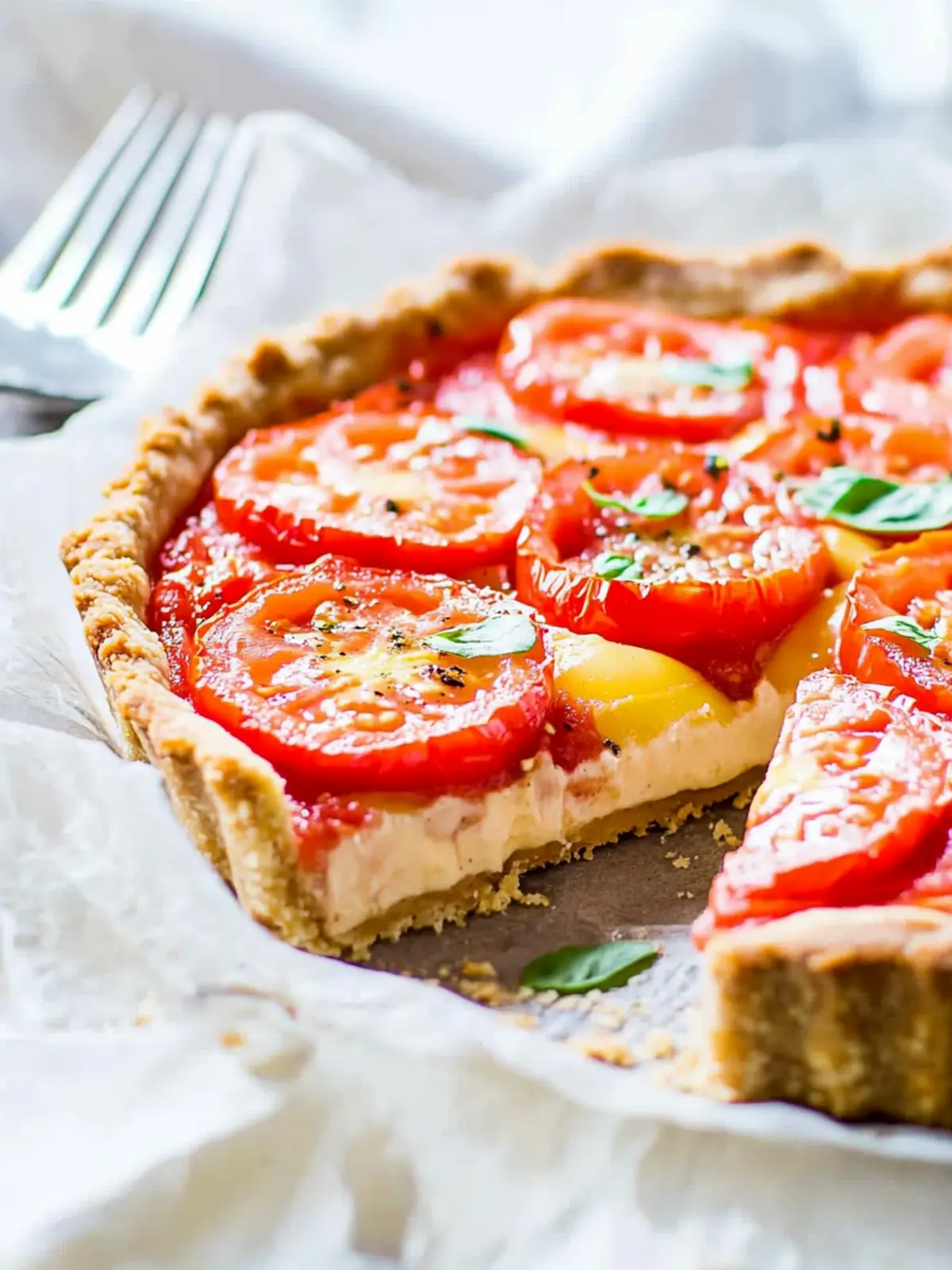 Delicious Simple Tomato Tart with a Press-In Crust Recipe 2 Simple Tomato Tart with a Press-In Crust!