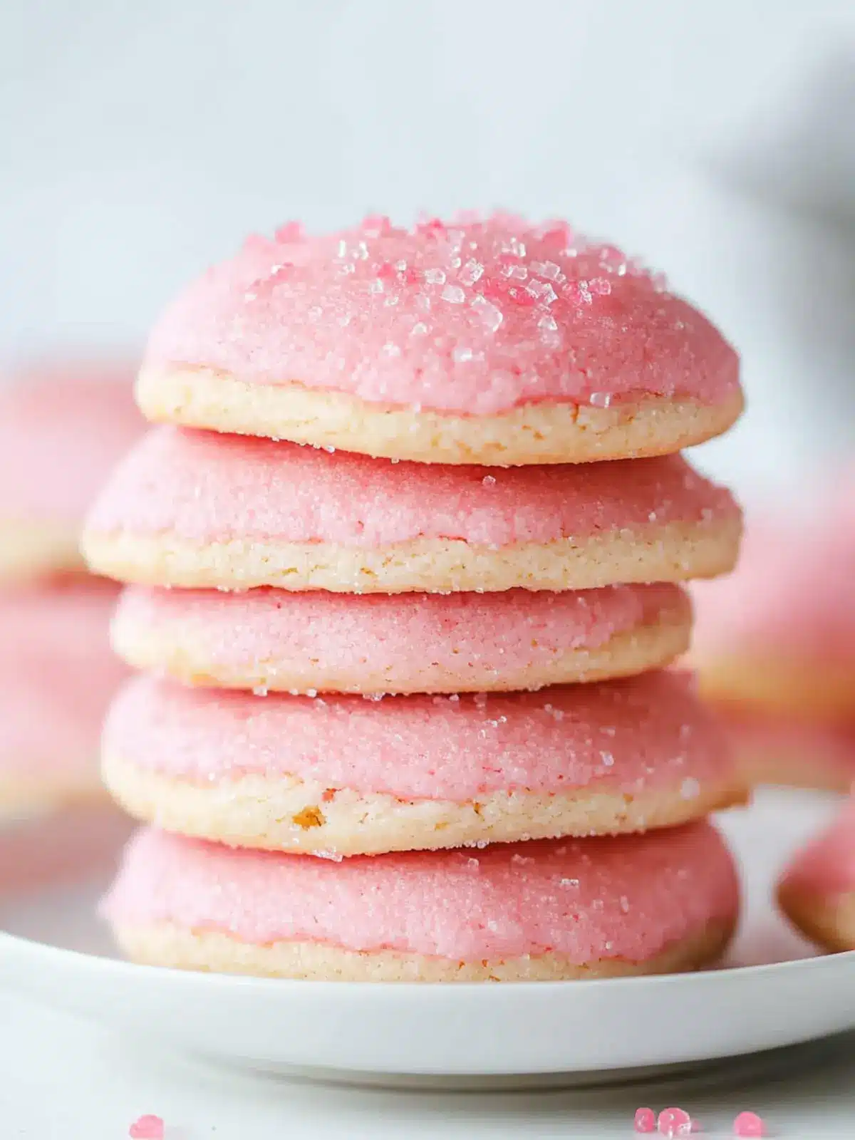 Pink Sugar Cookies: Soft, Delicious, and So Easy to Make 3 Pink Sugar Cookies