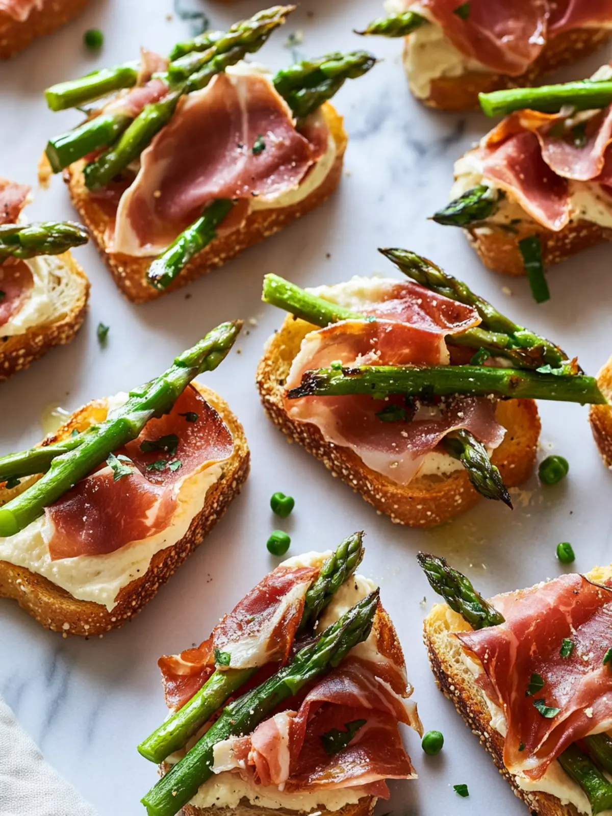 Crispy Prosciutto & Asparagus Mini Toasts for Spring Gatherings 4 Crispy Prosciutto & Asparagus Mini Toasts