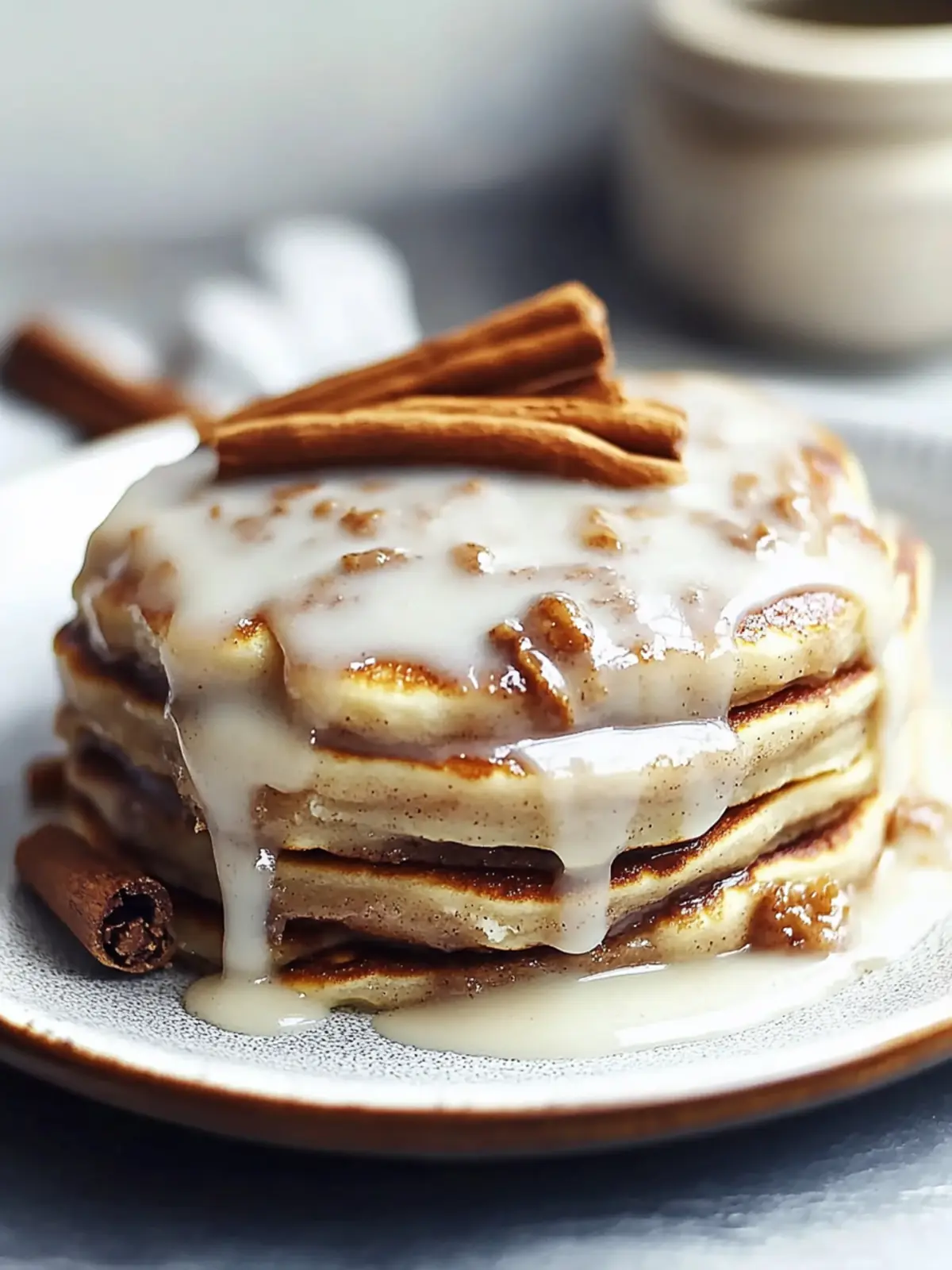 Delicious Cinnamon Roll Pancakes with Creamy Glaze Bliss 2 Delicious Cinnamon Roll Pancakes with Creamy Glaze Delight