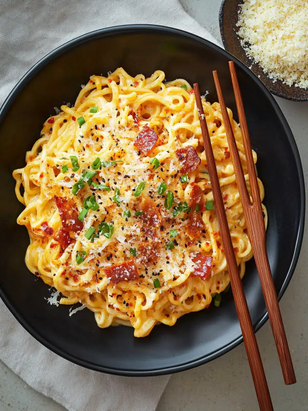 Creamy Gochujang Ramen Carbonara: Bold Flavor in Every Bite 4 Creamy Gochujang Ramen Carbonara