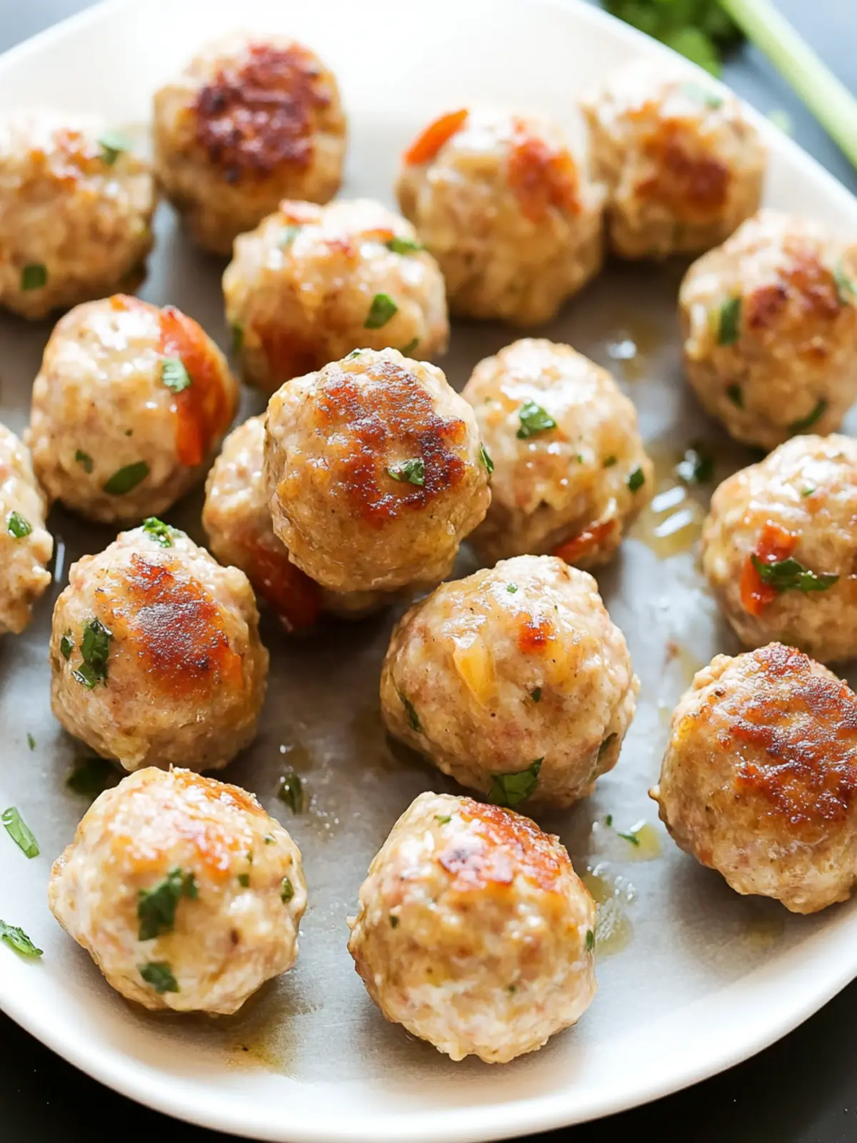 Savory Baked Turkey Meatballs for Healthy Happy Meals 2 Baked Turkey Meatballs