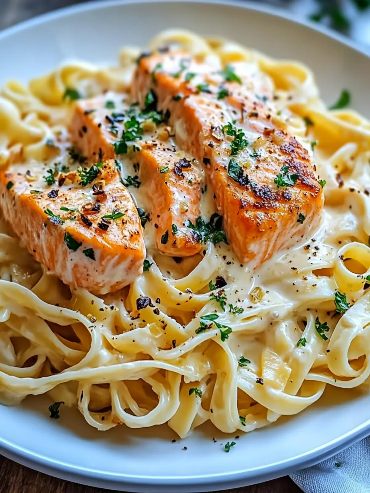 Creamy Garlic Butter Salmon Fettuccine That Delights Every Bite 4 Creamy Garlic Butter Salmon Fettuccine That Delights Every Bite