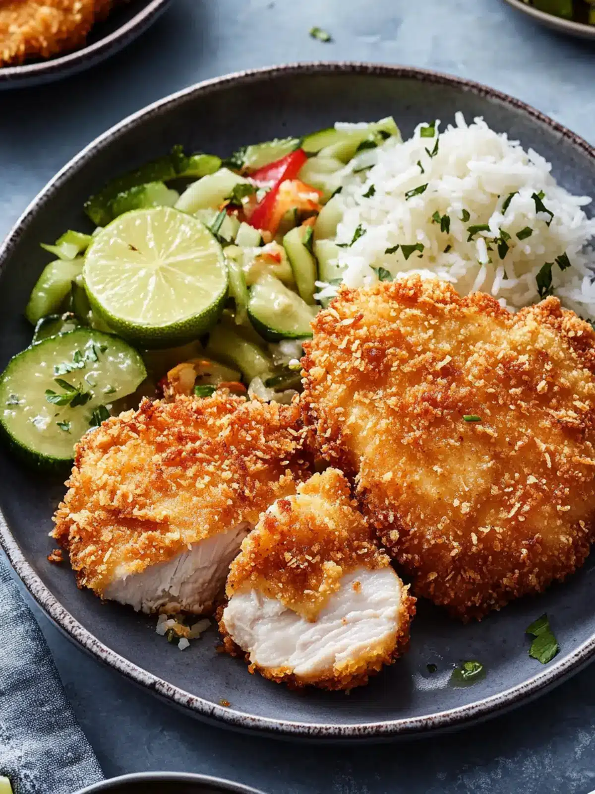 Crunchy Coconut Chicken with Thai Salad That Wow Your Family 3 Crunchy Coconut Chicken