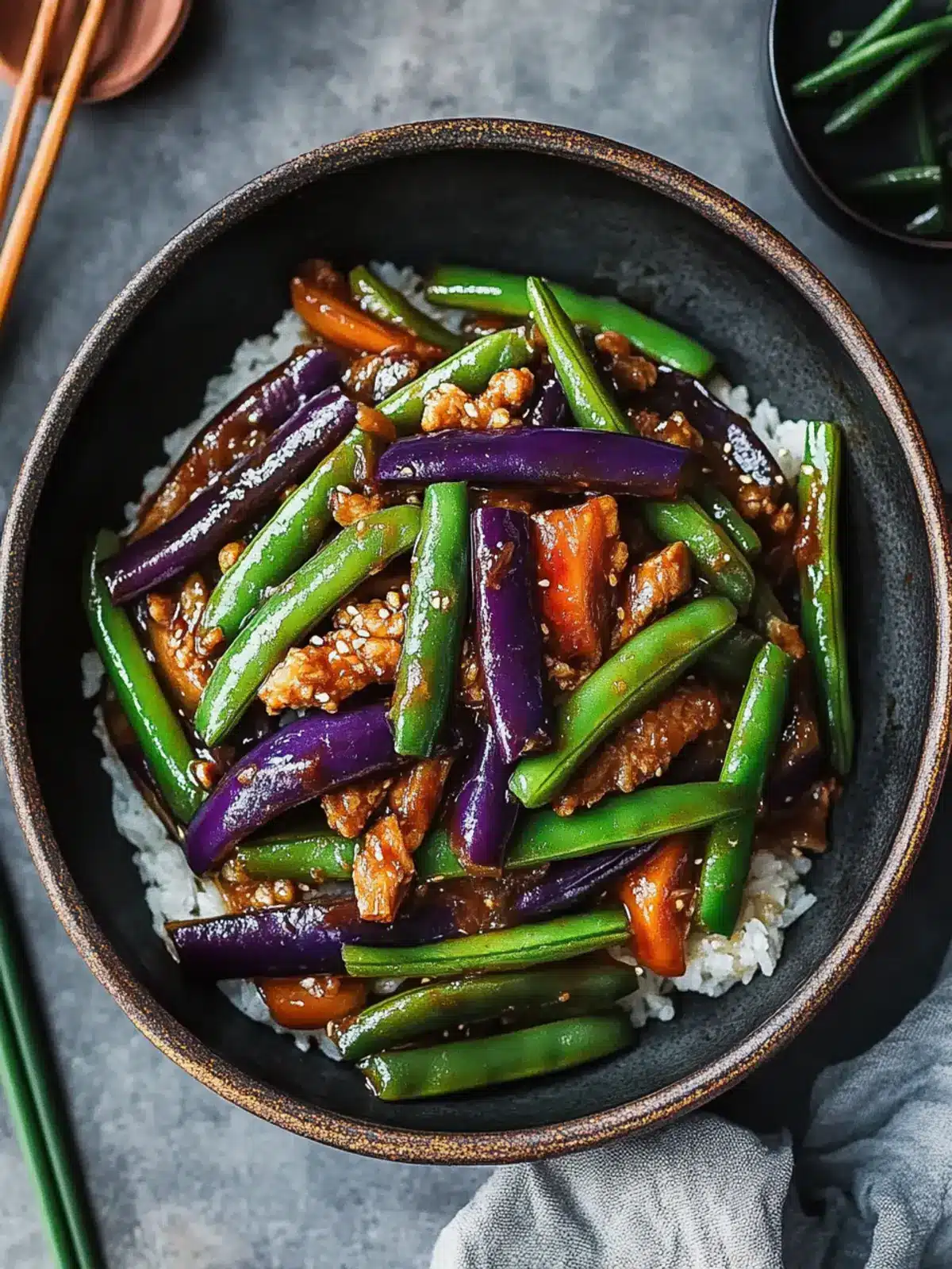 Savor the Flavor: Quick Chinese Stir-Fried Eggplant & Green Beans 2 Savor the Flavor: Chinese Stir-Fried Eggplant and Green Beans