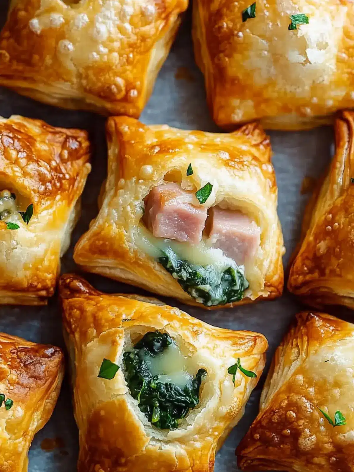 Delicious Ham & Cheese Spinach Puffs for Effortless Snacking 4 Ham & Cheese Spinach Puffs