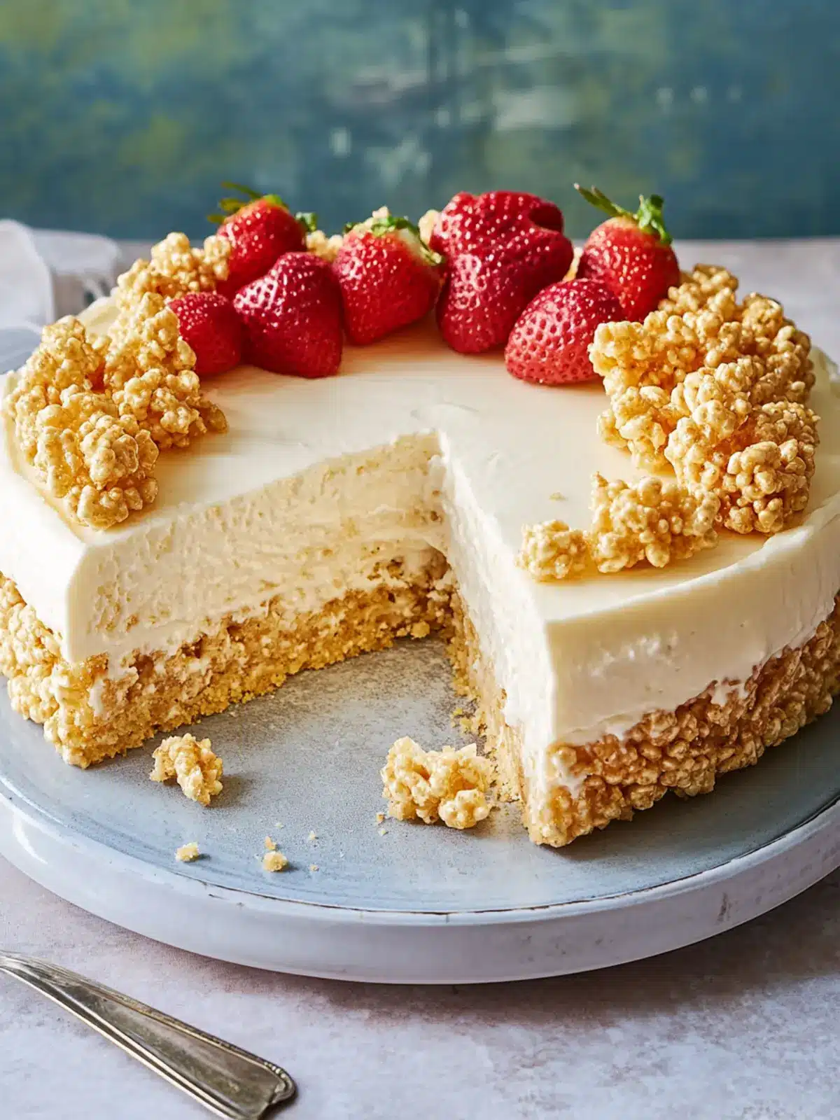 Decadent No-Bake Rice Krispies Cheesecake for Sweet Cravings 3 No-Bake Rice Krispies Cheesecake