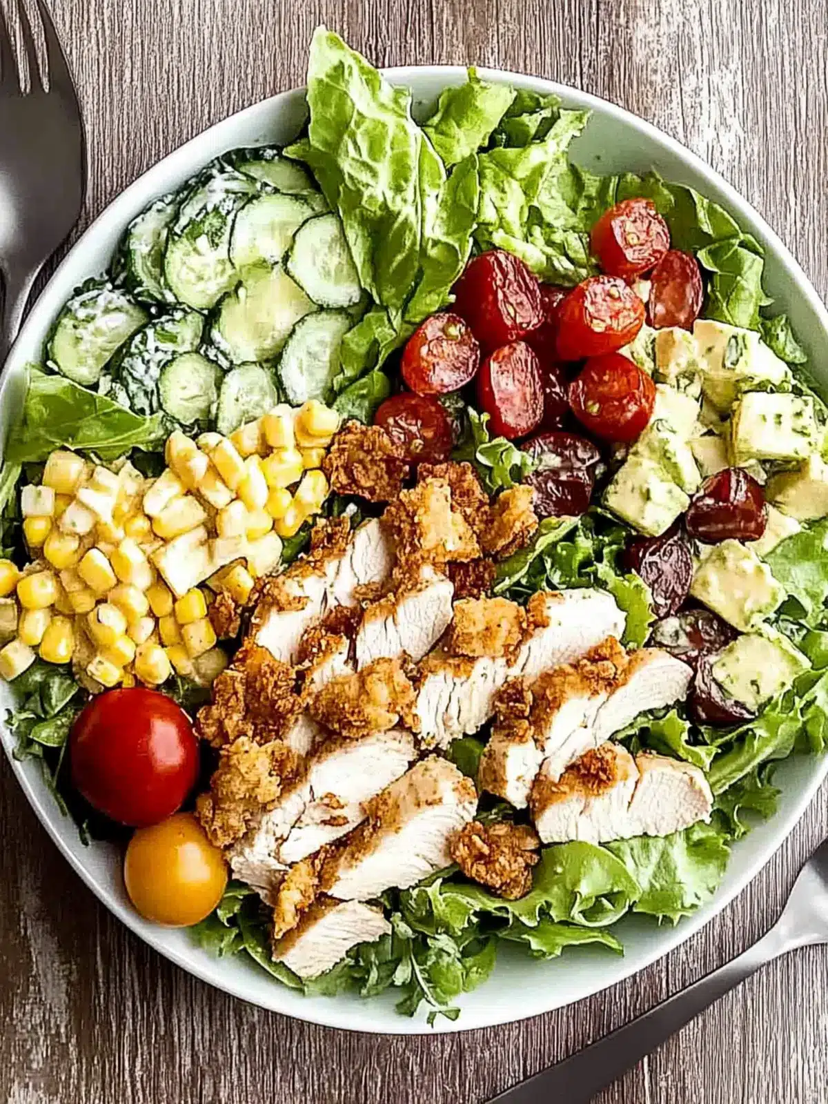 Fried Chicken Cobb Salad: A High-Protein Flavor Explosion 4 Fried Chicken Cobb Salad