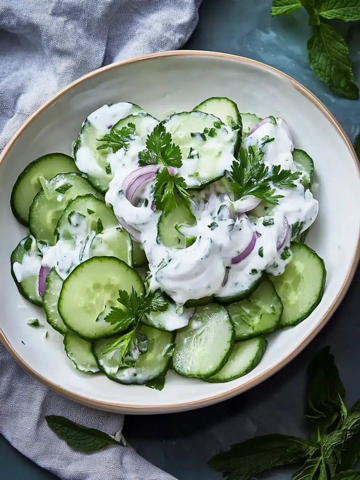 Refreshing Cucumber Salad With Sour Cream: The Perfect Side Dish 4 Cucumber Salad With Sour Cream